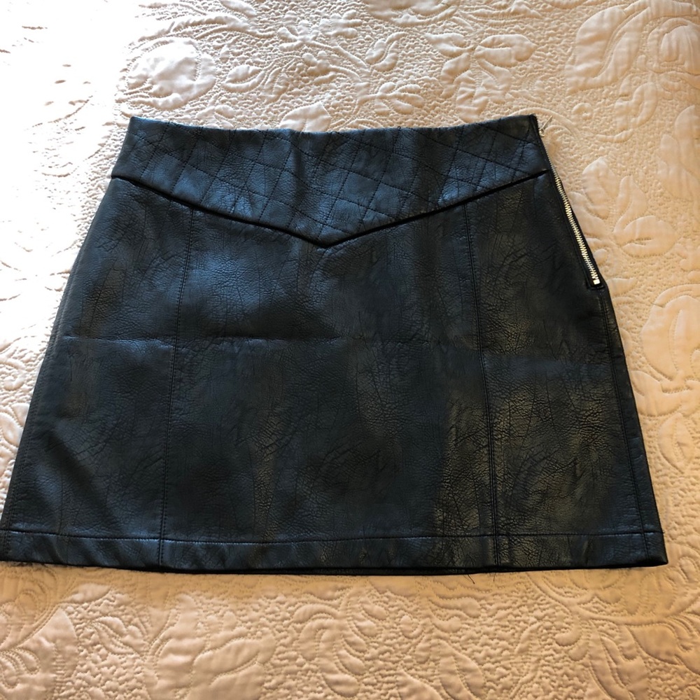 Zara Basic Collection Faux Leather Mini Skirt